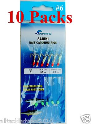 Assorted Sabiki Bait Flasher Rigs (6 Hooks Per Pack) #6 To #12 | Smart - Foto 14