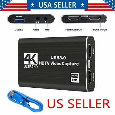 4K Audio Video Capture Card For USB 3.0 HDMI Video Capture Device Full HD