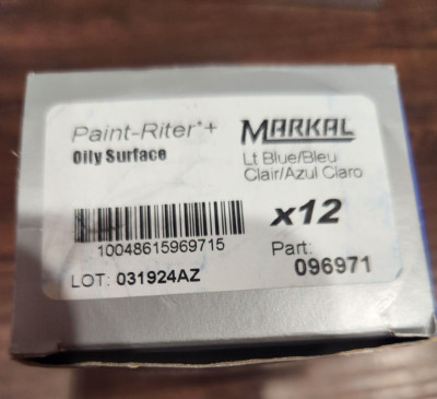 MARKAL 096971 PAINT-RITER+, OILY SURFACE, LIGHT BLUE, Box of 12