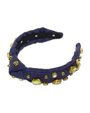 Lele Sadoughi Slim Corduroy  Crystal Knotted Headband