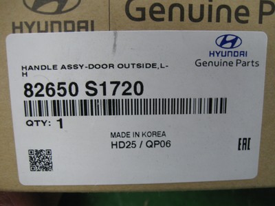 82650S1720 Hyundai Handle Assydoor Outsidelh 82650S1720 Genuine 