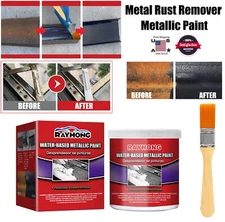 2× Metal Rust Remover Water-based Metallic Paint Rust Conversion Agent Set USA