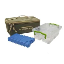 Outdoor Cooler Bag, 10.23L Cooler Bag with 2 Ice Packs and 2 Food Containers