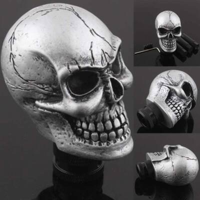 Universal Creative Skull Head Manuell Auto Schaltknüppel Schaltknauf Schalthe...