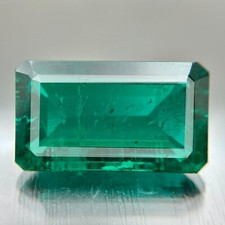 16.2 CT ZAMBIAN EMERALD OCTAGON  Lab Grown Hydrothermal  Loose Gemstone Gift