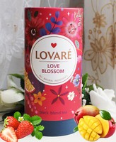"80G Lovare \"LiebesblüTe\" Schwarz Tee Love Blossom Mango Feige Erdbeere"