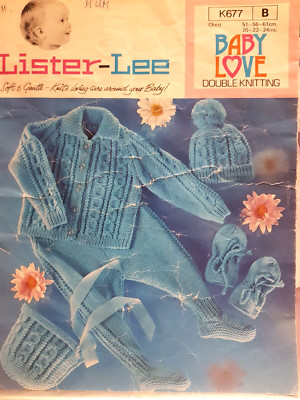 Vintage Strickmuster**Baby KINDERWAGEN SET**Mantel*Legginetten*Kappe oder Motorhaube*Handschuhe