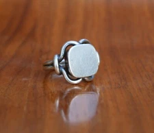 Vintage Georg Jensen Denmark Modernist Sterling Silver Ring #27A Size 8