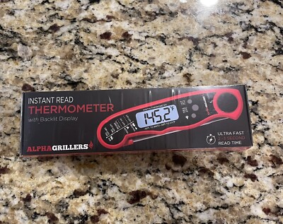 Alpha Grillers Instant Read Meat Thermometer for Grill and Cooking