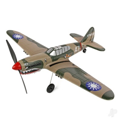 Sonik RC Curtis P-40 Warhawk 400 mm RTF RC Modell Zweiter Weltkrieg Flugzeug mit Kreisel