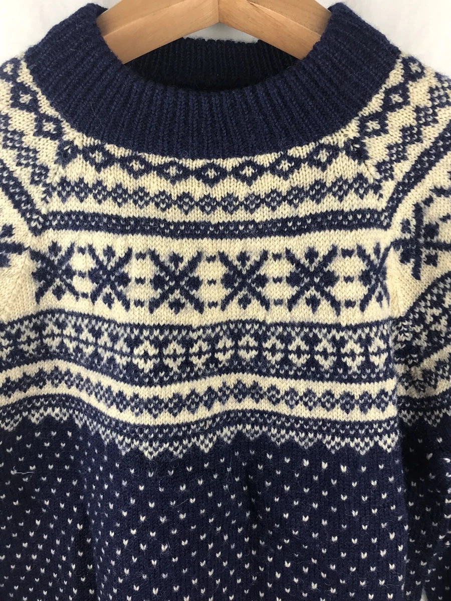 Vintage Abercrombie & Fitch Paul Mage 50s Sweater HandMade Denmark Sz Small  MINT
