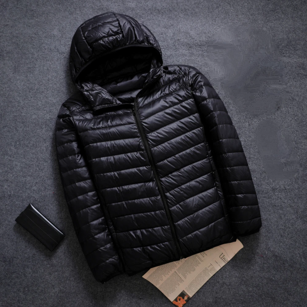 Men's Hooded Puffer Jacket Lightweight Faux Down Coat Winter Zip Warm Outwear
Opens in a new window
