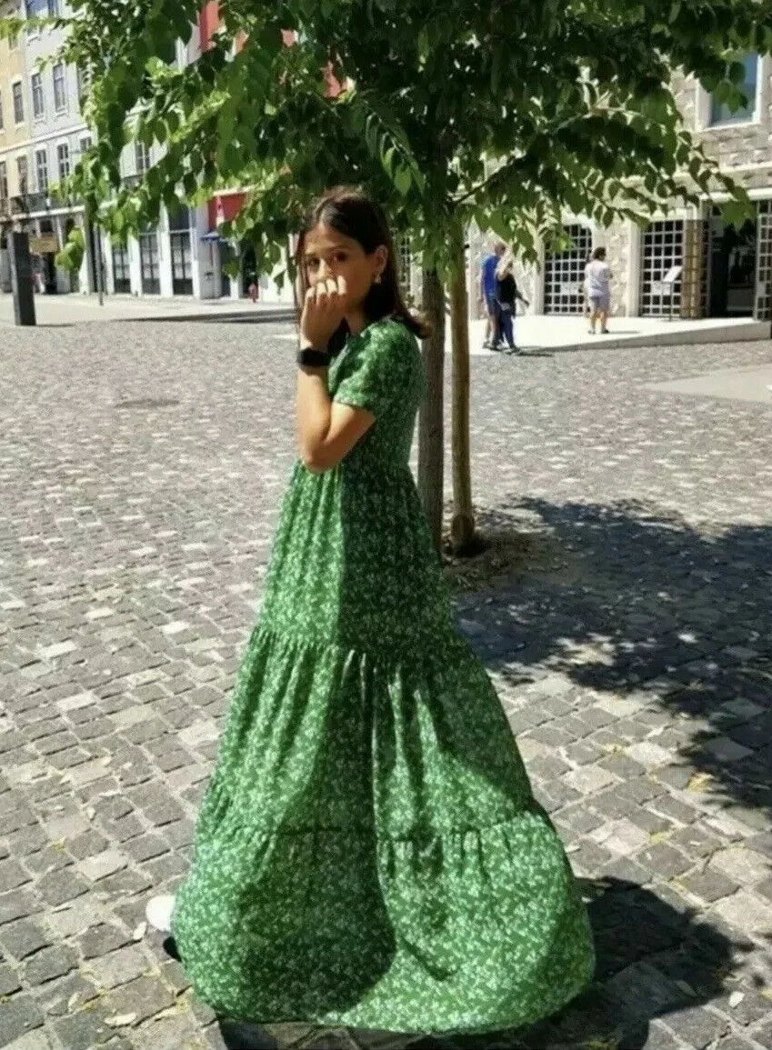 Zara maxi dress clearance green