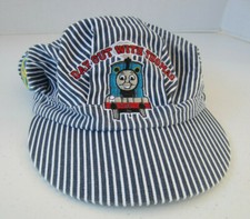 Thomas the Tank Engine Child's Blue  White Railroad Engineer Conductor Hat