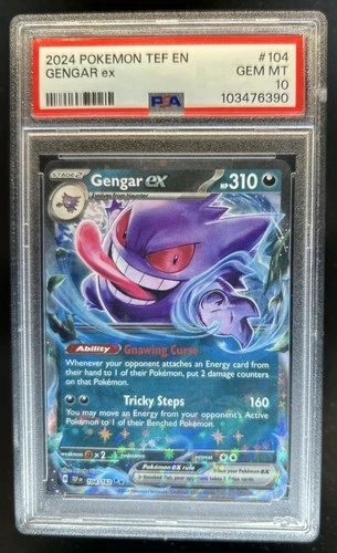 2024 Pokemon Temporal Forces Gengar ex #104/162 PSA 10 GEM MINT