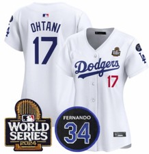 Women's Shohei Ohtani 17 Dodgers 2024 World Series Stitched Baseball Jersey