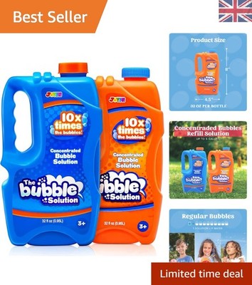 2 Flaschen Big Bubble Lösung Nachfüllpackung - 64 Oz konzentrierte Formel für Sommerspaß