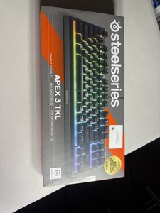 New SteelSeries Apex 3 TKL RGB Gaming Keyboard Water Resistant Tenkeyless Black