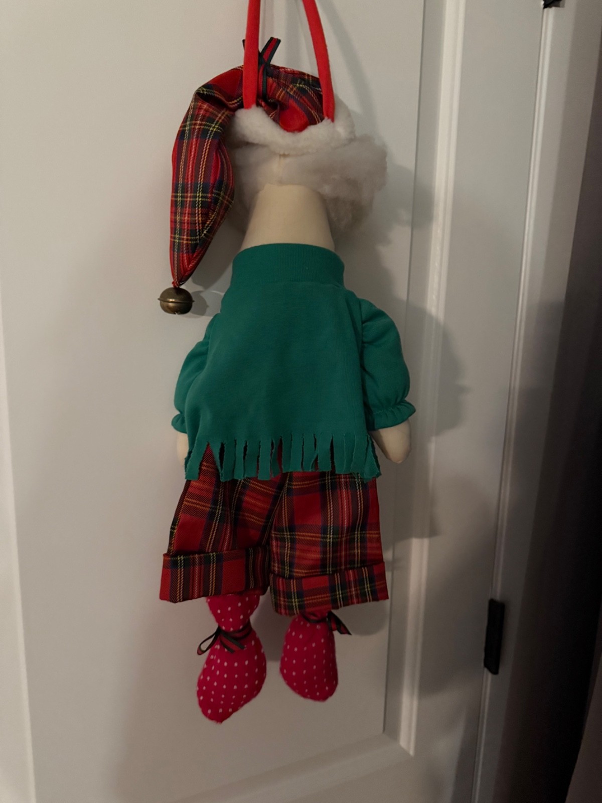 Vintage Primative Mr. Clause w/ Hanging Loop