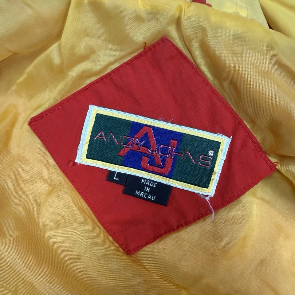 Vintage 80s 90s Andy Johns Windbreaker Jacket Hooded Anorak Women’s Large Long - Image 3 of 4