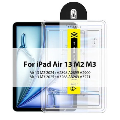 iPad Air 13 M2/M3 Schutzglas Displayschutz Easy Montagerahmen Blasenfrei NEU