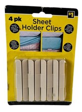 NEW 4 Pack Sheet Holder Clips Plastic Bed Sheet Holding Clips Easy Application