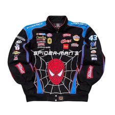 Spider-Man 3 Vintage JH Designs Bobby Lobonte Nascar Printed Jacket | Marvel