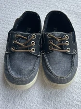 The Children’s Place Boys Shoes- Toddler Size 6 Boating Style Navy And Leather