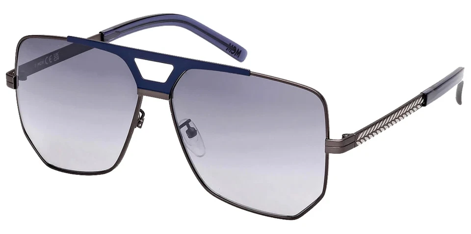 Gafas de sol de aviador MCM MW0023-H 13B mate plateadas/azules 59-12-145 Foto 3 de 3
