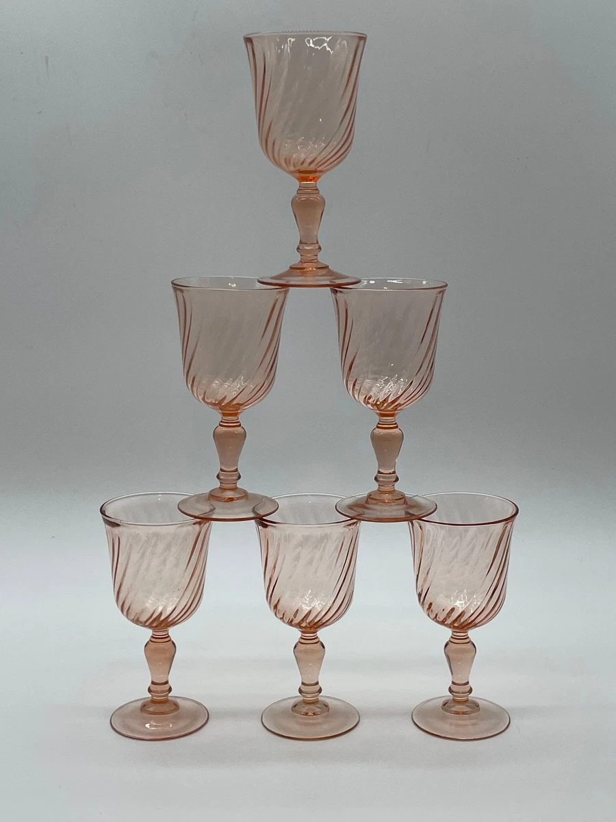 Location Verre à Pied Rose 21cl Collection Diamant. Location Verre