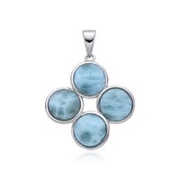 Larimar Cabochon Sterlingsilber-AnhäNger