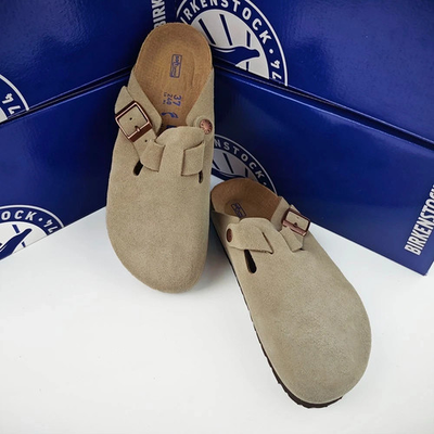 #ad #ad Birkenstock Boston Soft Footbed Suede Leather Clogs Taupe Comfort Shoes 37 42 $79.99