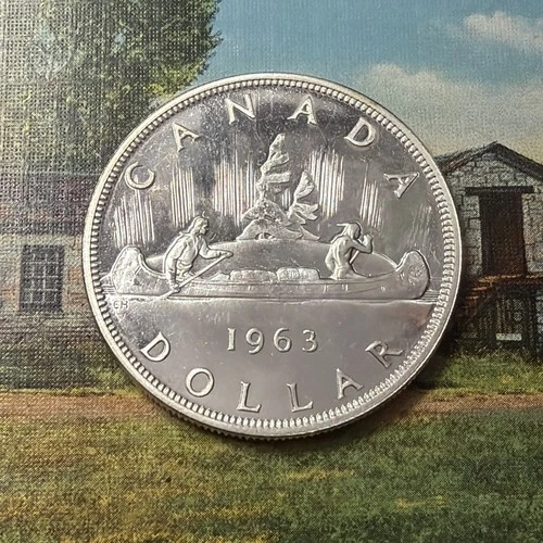 BU 1963 Canada Silver Dollar 🇨🇦