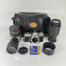 Vintage Minolta SRT201 CLC 35mm SLR Film Camera with 135mm f/2.8  70-210mm f/4