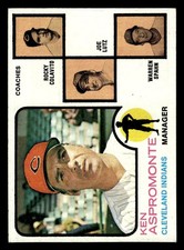 1973 Topps #449a Indians Field Leaders - EX-EXMT *TedsCardShack*