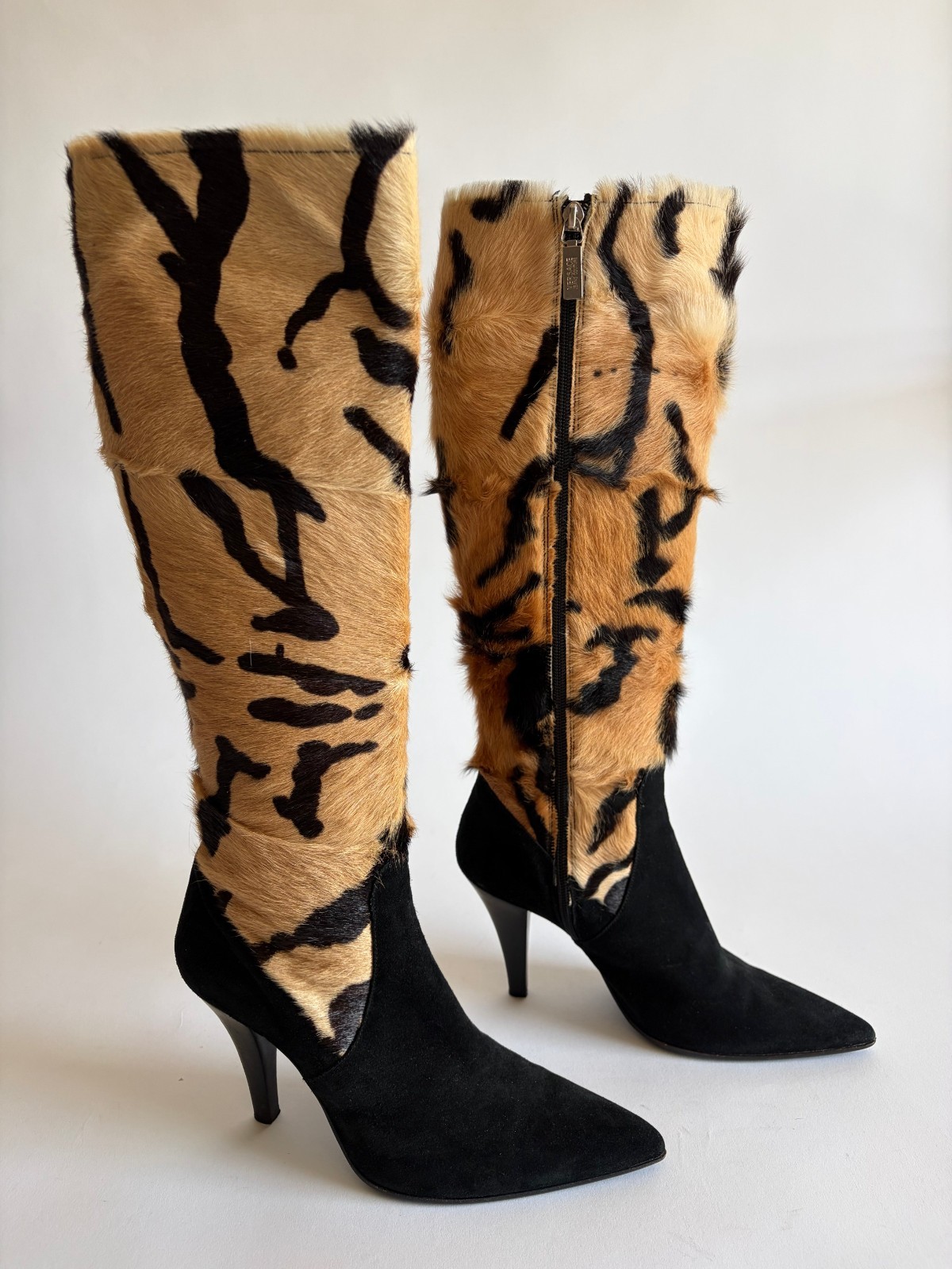 VINTAGE VERSACE FAUX FUR KNEE-HIGH BOOTS image 7