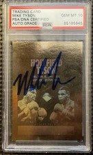 1991 Kayo Holograms Mike Tyson, Evander Holyfield AUTOGRAPH PSA 10 POP* 1 RARE