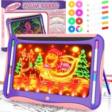 Magic LED Drawing Board for Kids Girls Toys Age 6-8, Light up Tracing Pad 