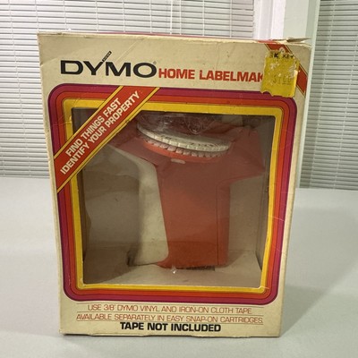 Vintage DYMO Home Label Maker Orange Model 1800 USA 1973 P/N 915170