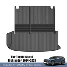 For 2024-2025 Toyota Grand Highlander 3D TPE All Weather Cargo Liner Trunk Mat