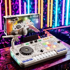 Kids DJ Mixer Toy Electronic Music Controller Learning Game Gift