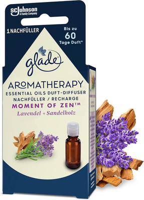 Glade Aromatherapy Essential Oils Duft-Diffuser Nachfüller, Moment of Zen, Laven