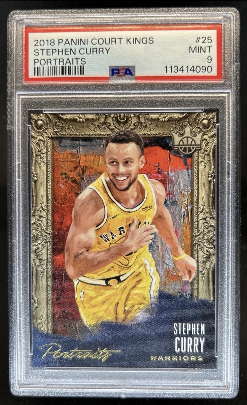 2018-19 Panini Court Kings Stephen Curry Portraits #/199 Warriors PSA 9