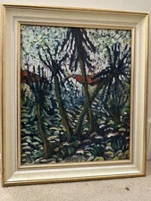 Post impressionist Ouy Gerard d'Albouy French Painting On Board - 29”x24” Signed