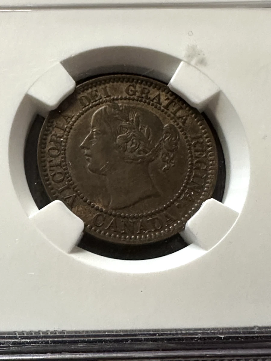1858  NGC Graded Canadian,  Large ¢1 Cent, **AU-58** #008