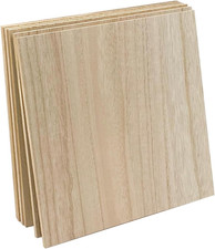 6 Pack MDF Wood Boards 10"X10"-1/4Th Inch Thick Wooden Planks, Double Sided Vene