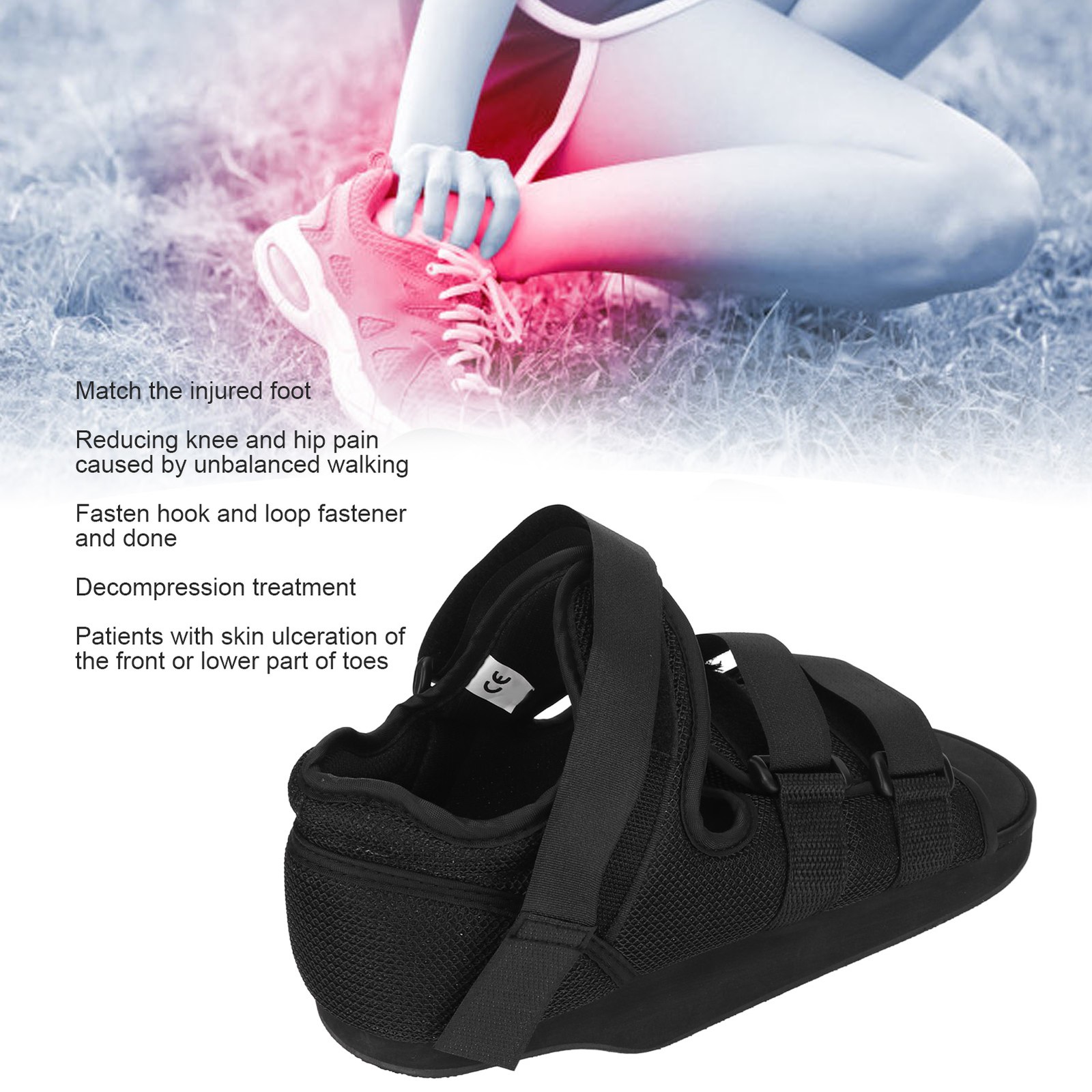 L Post Op Shoe Heel Ankle Pain Offloading Boot Foot Recovery For Surgery