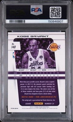 2013-14 Panini Prizm - Autographs Kobe Bryant #140 Silver 2013-14 Panini Prizm - Autographs Kobe Bryant #140 Silver
