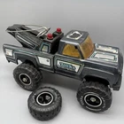 VTG 1970s Tonka Towing Metallic Gray Tow Truck Wrecker Pressed Steel Metal 11062
