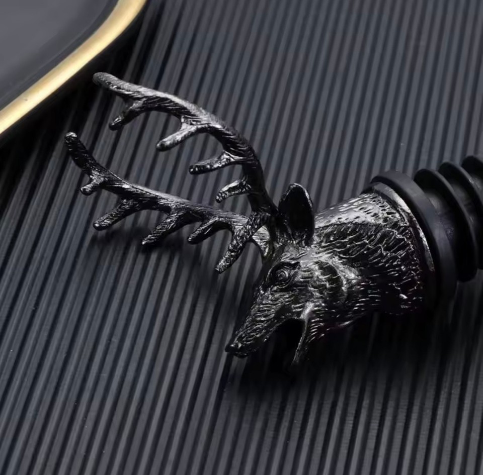 Stag/Elk/Deer Head Wine Pourer Bottle Stopper Decanter Pour Spout Bar ...